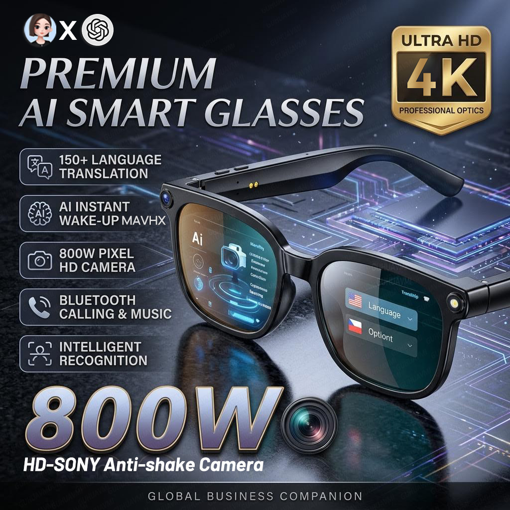 Electronics Gadgets For Men - 2026 4K 8MP Smart Glasses Men