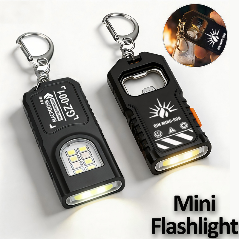 Mini Electronics Gadgets - Multifunctional Keychain Flashlight USB Rechargeable Mini