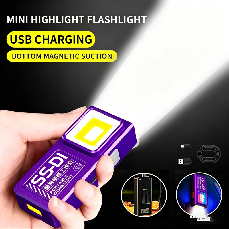 Mini Electronics Gadgets - Mini COB LED Flashlight USB C