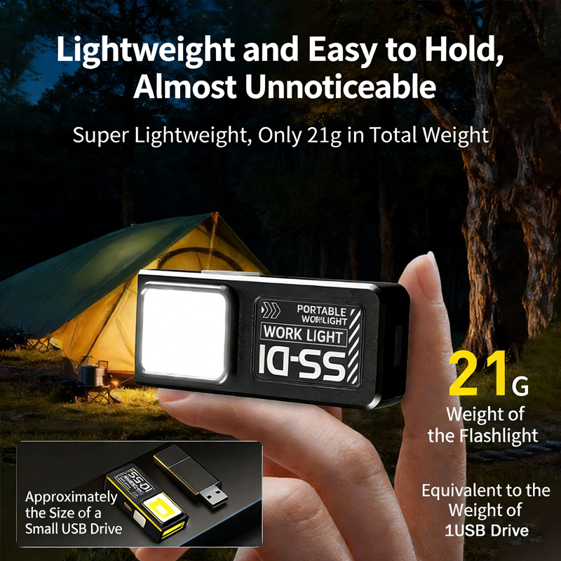 1/2PCS Mini COB LED Flashlight - Mini Electronics Gadgets review and price